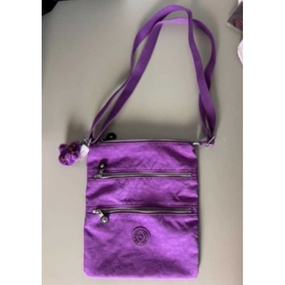 Kipling PURPLE GARDEN AC7427 Keiko Crossbody Bag NEW Travel Lightweight 90's Y2K